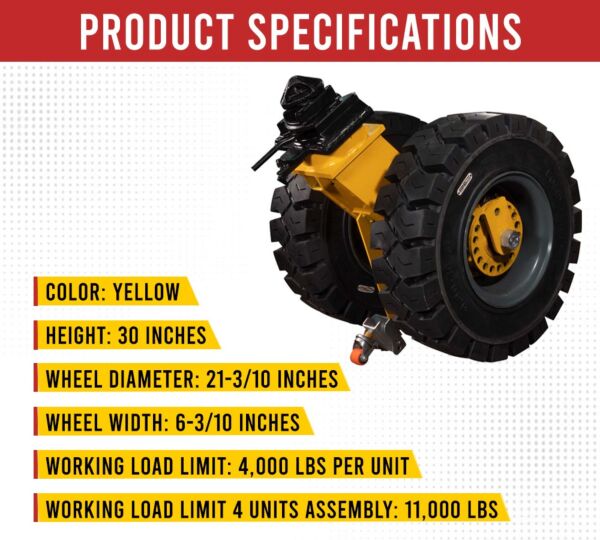 shipping container rugged dual caster wheels w/ twist lock, 4000 lbs wll